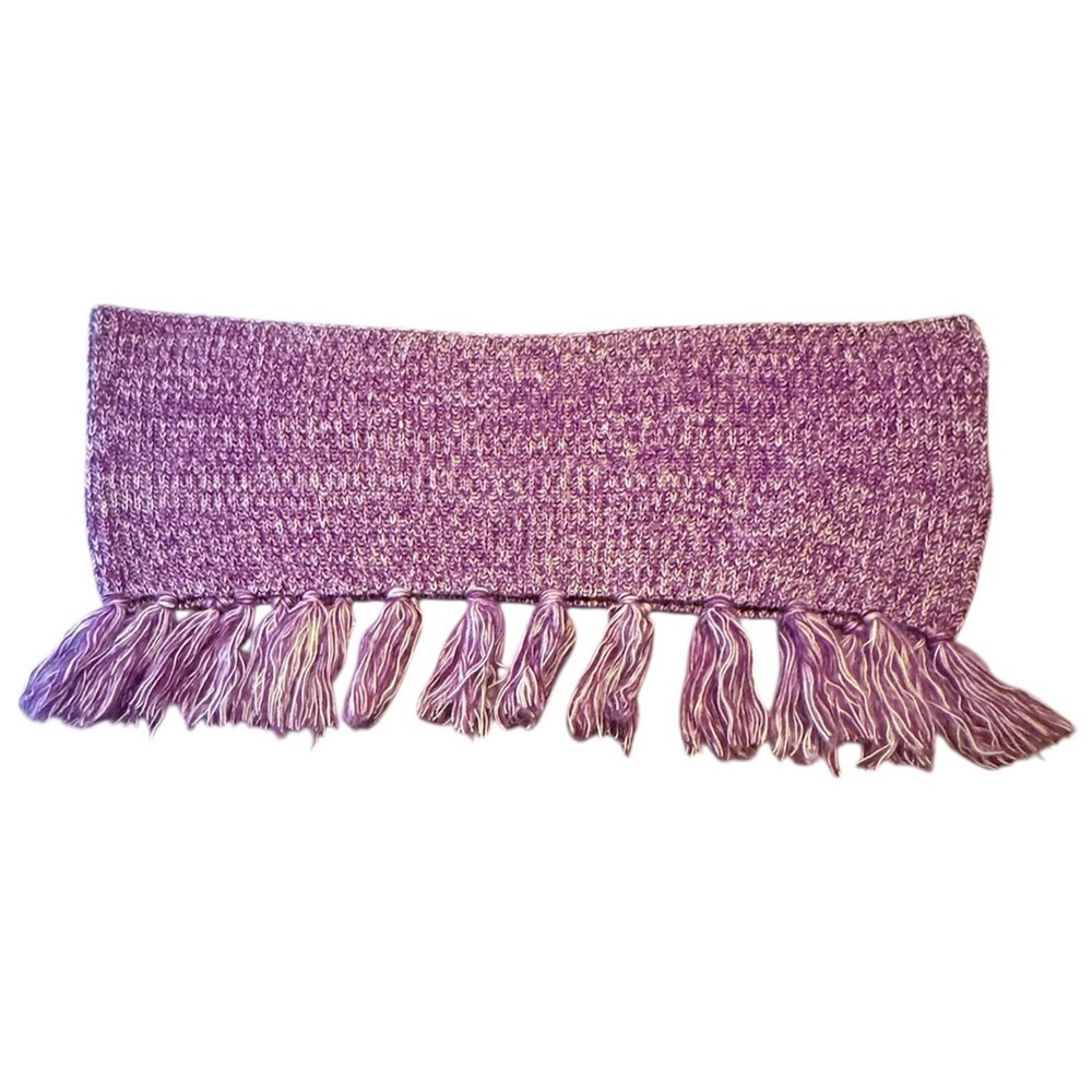 NWOT Purple Infinity Knit Scarf with Fringe